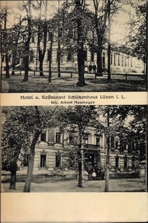 Ansichtskarte / Postkarte Lüben i. Lausitz Lübben im Spreewald, Hotel und Restaurant Schützenhaus...