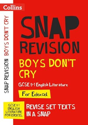 Bild des Verkufers fr Boys Don't Cry Edexcel GCSE 9-1 English Literature Text Guide : Ideal for the 2024 and 2025 Exams zum Verkauf von Smartbuy