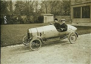 France Circuit de Paris Baudeloques on Morgan race car 1100cc old Photo 1912
