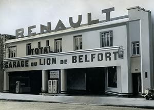 France Paris Garage du Lion de Belfort Renault old Photo 1960