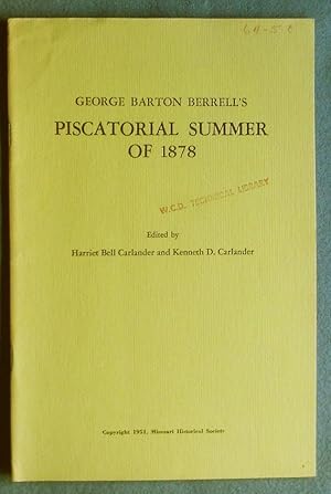 Seller image for Piscatorial Summer of 1878 (fishing diary) for sale by Sandhill Books