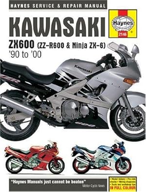 Bild des Verkufers fr Kawasaki ZX600 (ZZ-R600 and Ninja ZX-6) Service and Repair Manual: 1990 to 2000 (Haynes service & repair manual series) zum Verkauf von WeBuyBooks