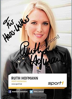 Bild des Verkufers fr Original Autogramm Ruth Hofmann Sport1 /// Autograph signiert signed signee zum Verkauf von Antiquariat im Kaiserviertel | Wimbauer Buchversand