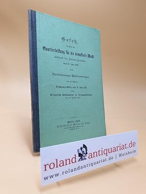 Bild des Verkufers fr Gesetz betreffend die Quartierleistung fr die bewaffnete Macht whrend des Friedens-Zustandes vom 25. Juni 1868 nebst Ausfhrungs-Bestimmungen und als Anhang Ergnzungs-Gesetz vom 21. Juni 1887 sowie Erluternde Bestimmungen des Kriegs-Ministeriums vom 30. August 1887 zum Verkauf von Roland Antiquariat UG haftungsbeschrnkt