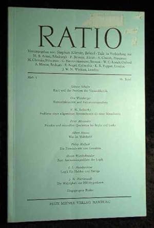 Seller image for RATIO Jahrgang 1974 Band 16. Heft 1. for sale by Roland Antiquariat UG haftungsbeschrnkt