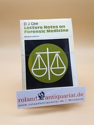 Bild des Verkufers fr Lecture Notes on Forensic Medicine zum Verkauf von Roland Antiquariat UG haftungsbeschrnkt