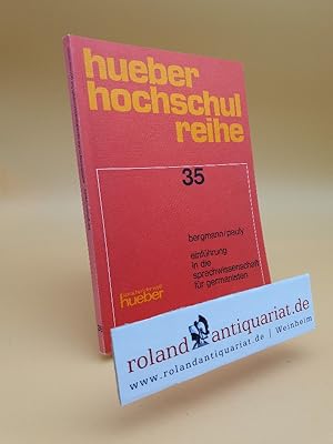 Seller image for Einfhrung in die Sprachwissenschaft fr Germanisten. for sale by Roland Antiquariat UG haftungsbeschrnkt