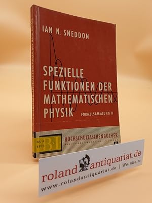 Immagine del venditore per Spezielle Funktionen der mathematischen Physik und Chemie - Mathematische Formelsammlung 2 venduto da Roland Antiquariat UG haftungsbeschrnkt