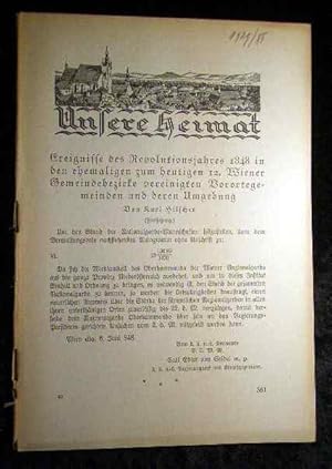 Bild des Verkufers fr Unsere Heimat. - Neue Folge Jahrgang II., 1929, Nr. 11 - Monatsblatt des Vereines fr Landeskunde und Heimatschutz von Niedersterreich und Wien. zum Verkauf von Roland Antiquariat UG haftungsbeschrnkt