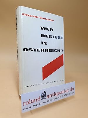 Bild des Verkufers fr Wer regiert in sterreich? ein politisches Panorama zum Verkauf von Roland Antiquariat UG haftungsbeschrnkt