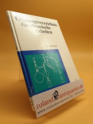 Image du vendeur pour Leistungsverzeichnis fr chemische Arbeiten mis en vente par Roland Antiquariat UG haftungsbeschrnkt