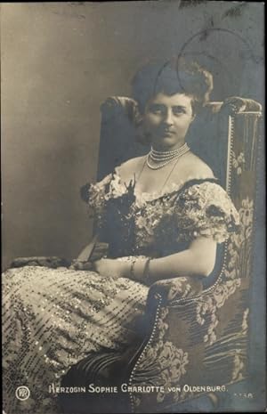 Ansichtskarte / Postkarte Herzogin Sophie Charlotte von Oldenburg, Ehefrau von Prinz Eitel Friedrich