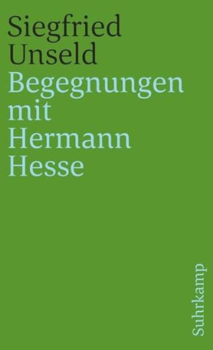 Imagen del vendedor de Begegnungen mit Hermann Hesse (suhrkamp taschenbuch) a la venta por Versandantiquariat Felix Mcke