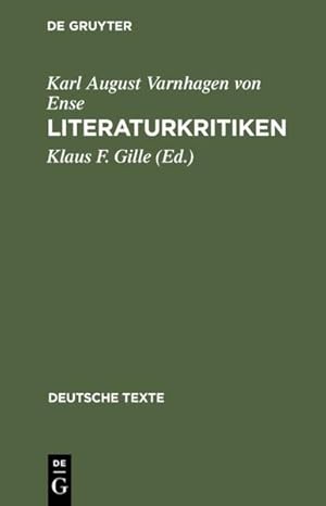 Immagine del venditore per Literaturkritiken: Mit einem Anhang: Aufstze zum Saint-Simonismus (Deutsche Texte, 42, Band 42) venduto da Versandantiquariat Felix Mcke