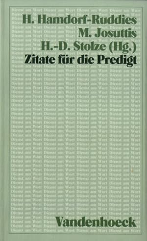 Imagen del vendedor de Zitate fr die Predigt (Dienst am Wort: Die Reihe fr Gottesdienst und Gemeindearbeit) a la venta por Versandantiquariat Felix Mcke