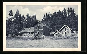 Ansichtskarte Unterberghaus, Berghütte am Unterberg