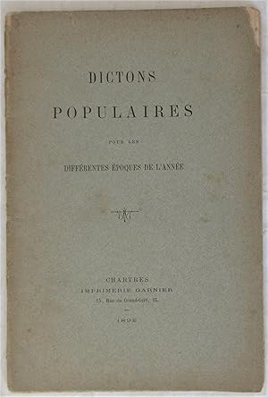 Dictons Populaires pour les différentes époques de l'année