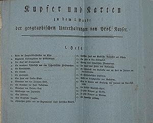 Bild des Verkufers fr (Geographische Unterhaltungen zur Belehrung fr Liebhaber der Erdkunde.) zum Verkauf von Antiquariat Tresor am Roemer