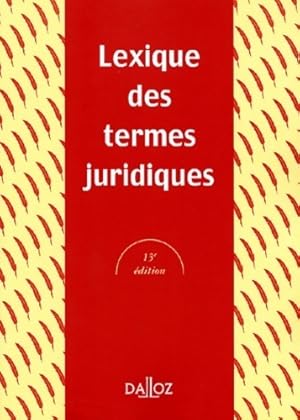 Termes juridiques lexique 2001 - Collectif