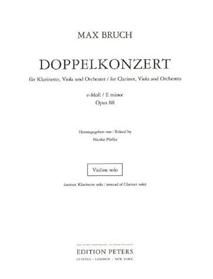 Bild des Verkufers fr Double Concerto in E Minor Op. 88 (Solo Part for Violin) : For Clarinet (Violin), Viola and Orchestra, Urtext, Sheet zum Verkauf von Smartbuy