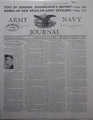 Army Navy Journal. The Gazette of the Land, Sea and Air. June 29, 1946