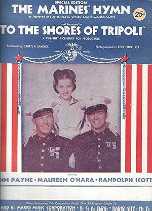 Seller image for The Marines' Hymn (As Approved and Authorized by United States Marine Corps, and Featured in "To the Shores of Tripoli") for sale by Vada's Book Store
