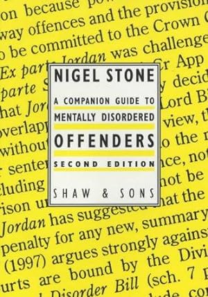 Bild des Verkufers fr A Companion Guide to Mentally Disordered Offenders (Companion Guides) zum Verkauf von WeBuyBooks