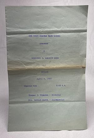 [MID-CENTURY MINSTRELSY] The West Geauga Band-Aides present a Minstrel & Variety Show and Bazaar ...