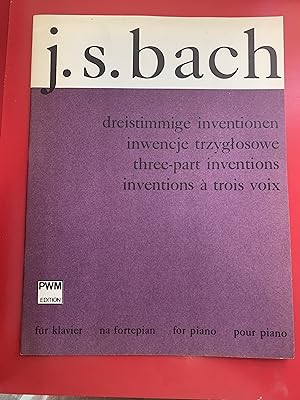 Seller image for Inwencje Trzyglosowe und dreistimmige Inventionen Inventions a deux et trois voix - three part inventions piano solo for sale by Ocean Tango Books