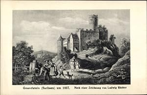Künstler Ansichtskarte / Postkarte Richter, Ludwig, Gnandstein Kohren Sahlis Frohburg in Sachsen,...