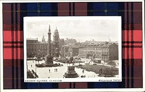 Bild des Verkufers fr Passepartout Ansichtskarte / Postkarte Glasgow Schottland, George Square zum Verkauf von akpool GmbH