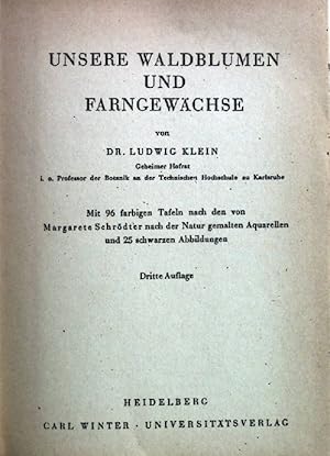 Bild des Verkufers fr Unsere Waldblumen und Farngewchse. zum Verkauf von books4less (Versandantiquariat Petra Gros GmbH & Co. KG)