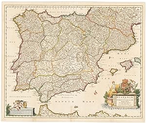 Image du vendeur pour Hispaniae et Portugalliae Regna. mis en vente par Altea Antique Maps