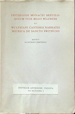 Bild des Verkufers fr Frithegodi monachi breuiloquium vitae beati Wilfredi zum Verkauf von Librodifaccia