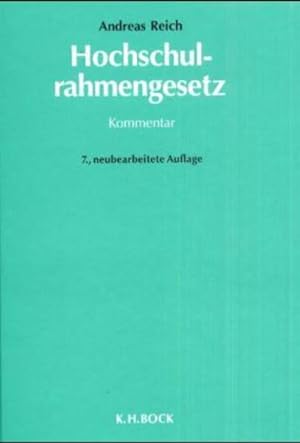 Imagen del vendedor de Hochschulrahmengesetz: Kommentar. Hochschulrecht des Bundes; Bd. 2. a la venta por Antiquariat Thomas Haker GmbH & Co. KG
