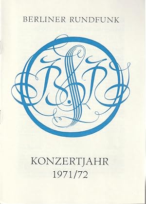 Seller image for Programmheft BERLINER RUNDFUNK RUNDFUNK-SINFONIE-ORCHESTER BERLIN 30. Januar 1972 Metropol-Theater Konzertjahr 1971 / 72 for sale by Programmhefte24 Schauspiel und Musiktheater der letzten 150 Jahre