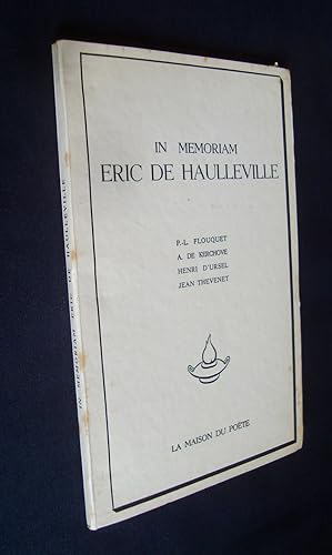In memoriam Eric de Haulleville -