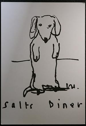 Imagen del vendedor de Dog Postcard Salts Diner Felt Tip Pen On Paper Napkin David Hockney 1994 a la venta por Postcard Anoraks