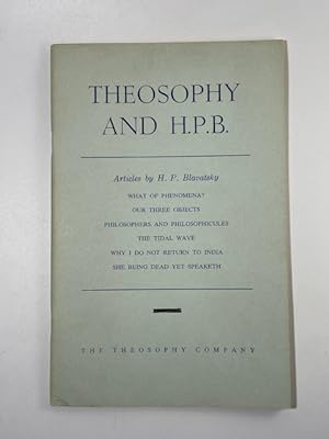 Immagine del venditore per Theosophy and H. P. Blavatsky~Articles by H. P. B. venduto da BookEnds Bookstore & Curiosities