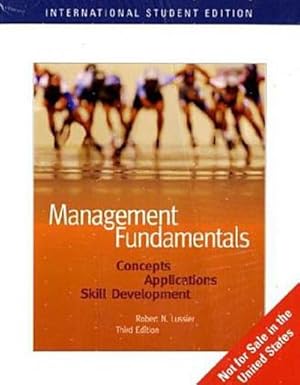 Seller image for Management Fundamentals: Concepts, Applications, Skill Development: With Infotrac for sale by Smartbuy