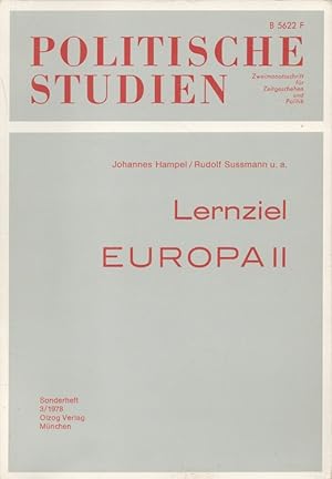Bild des Verkufers fr Lernziel EUROPA II - Politische Studien Sonderheft 3/1978 zum Verkauf von Versandantiquariat Nussbaum