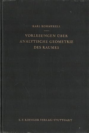 Vorlesungen über analytische Geometrie des Raumes.