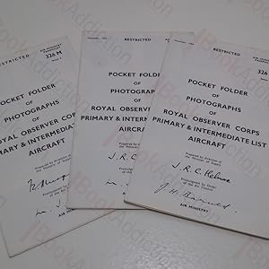 Seller image for Pocket Folder of Photographs of Royal Observer Corps Primary and Intermediate List Aircraft, Issues 1, 2 and 3 (Air Ministry Pamphlets) for sale by BookAddiction (ibooknet member)