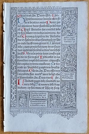 Seller image for Original Leaf Book of Hours Horae Vostre Paris - 1510 for sale by raremapexchange