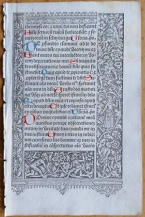 Seller image for Original Leaf Book of Hours Horae Vostre Paris - 1510 for sale by raremapexchange