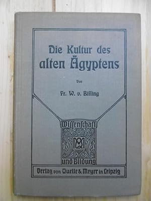 Bild des Verkufers fr Die Kultur des alten gyptens. zum Verkauf von Antiquariat Steinwedel