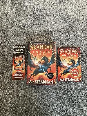 Seller image for SKANDAR AND THE UNICORN THIEF: EXCLUSIVE SPECIAL SIGNED UK FIRST EDITION HARDCOVER WITH BONUS MAP, BOOK MARK, CHAPTER SAMPLER for sale by Books for Collectors
