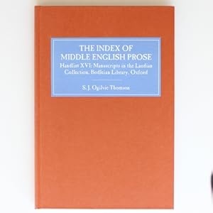 Seller image for The Index of Middle English Prose: Handlist XVI: The Laudian Collection, Bodleian Library, Oxford for sale by Fireside Bookshop