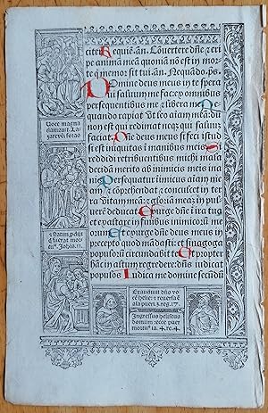 Seller image for Original Leaf Book of Hours Horae Vostre Paris - 1510 for sale by raremapexchange