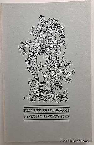 Image du vendeur pour Private Press Books 1975 mis en vente par William Glynn